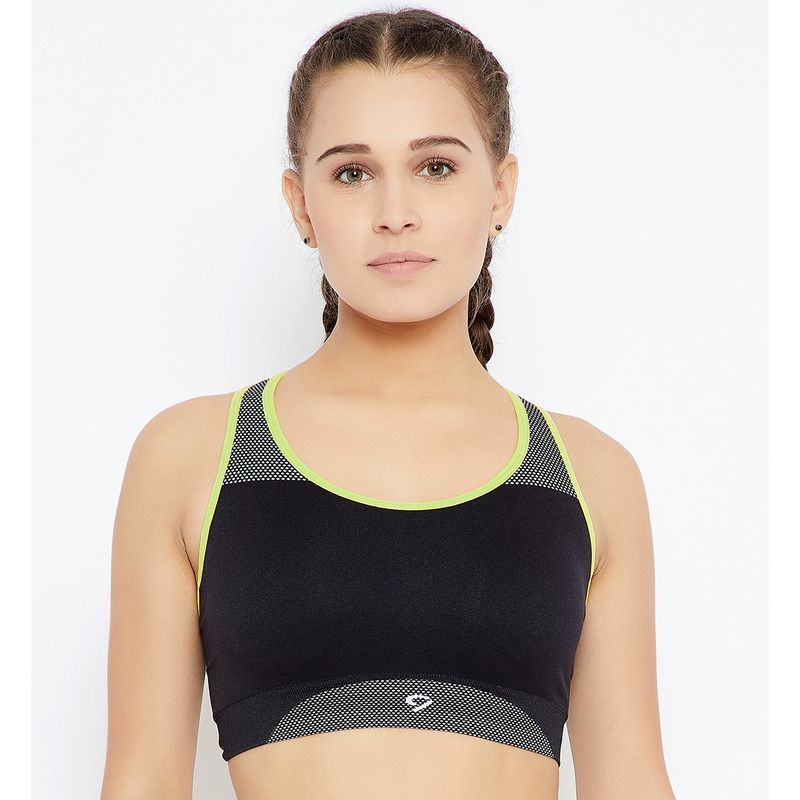 Black Padded Sports Bra - S