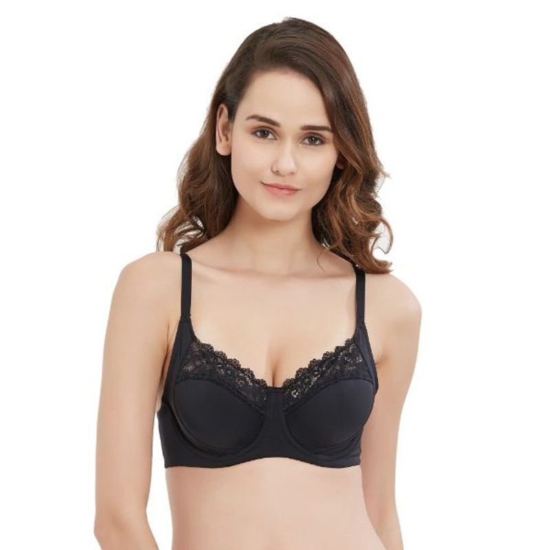 SOIE Full Coverage Wired Soft Cup Bra - Black (34B)