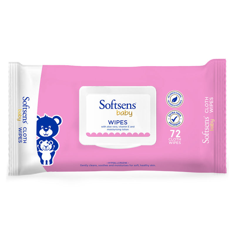Buy Softsens Premium Baby 72 Cloth Wipes Online