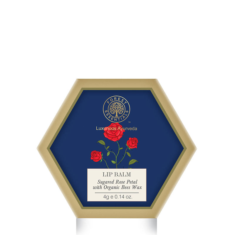 Forest Essentials Lip Balm - Sugared Rose Petal With Organic Bees Wax