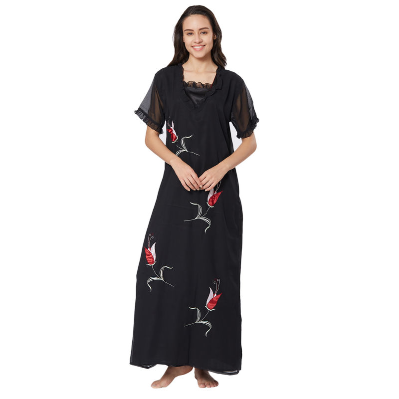 Elegant V-Neck Satin Half Sleeves Ruched Unique Midi Mother of the Bride Dresses main image 1