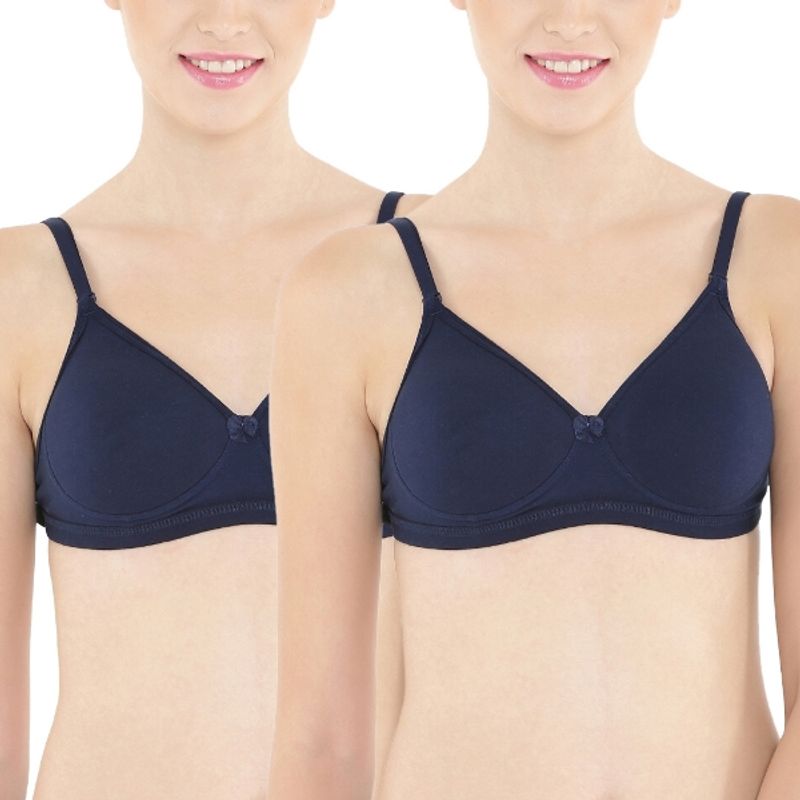 Floret Pack of 2 Full-Coverage Push-Up Bras - Blue (32B)