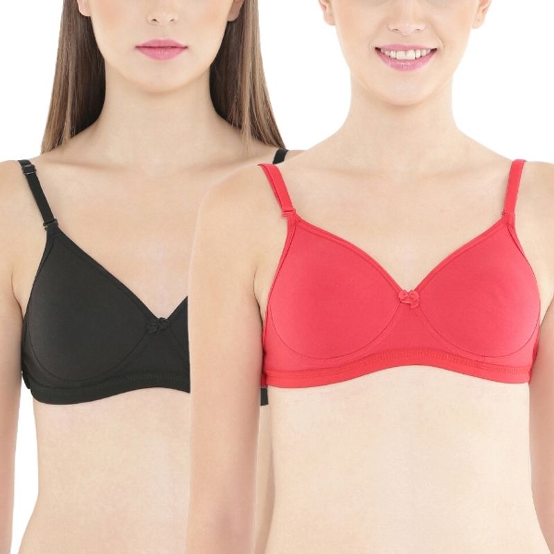 Floret Pack of 2 Full-Coverage Push-Up Bras - Multi-Color (32B)