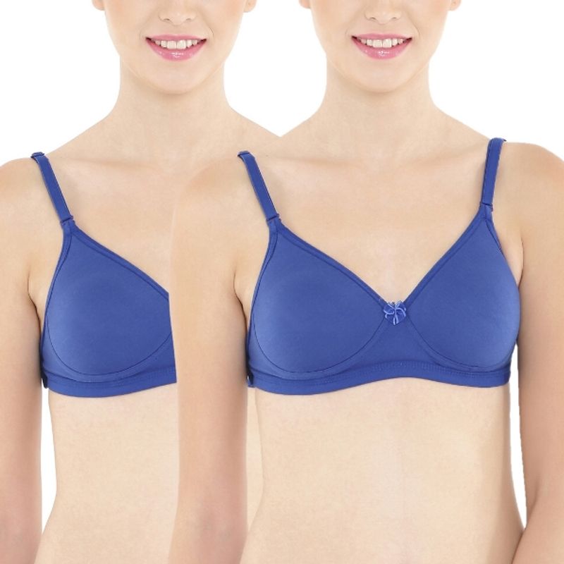 Floret Pack of 2 Full-Coverage Push-Up Bras - Blue (32B)