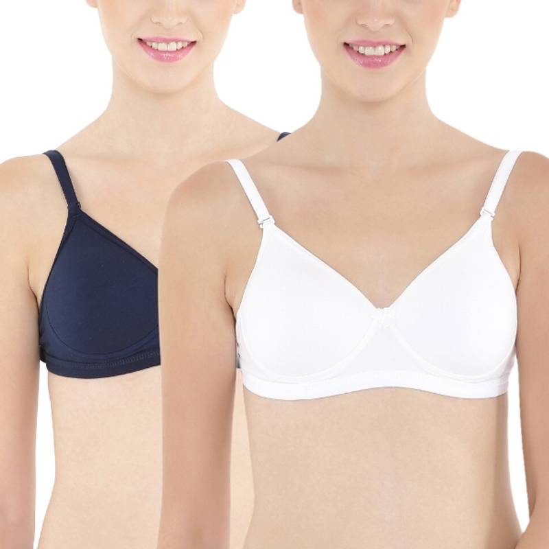 Floret Pack of 2 Full-Coverage Push-Up Bras - Multi-Color (32B)