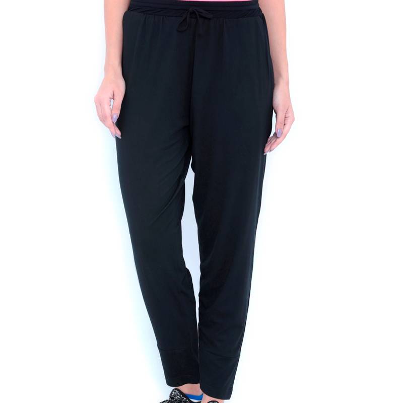 Tuna London Black Color Regular Fit Yoga Pants For Women (XL)