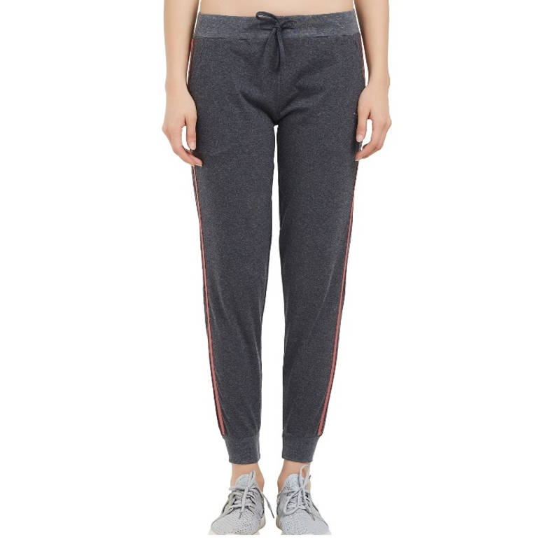Tuna London Dark Grey Solid Joggers For Women (S)