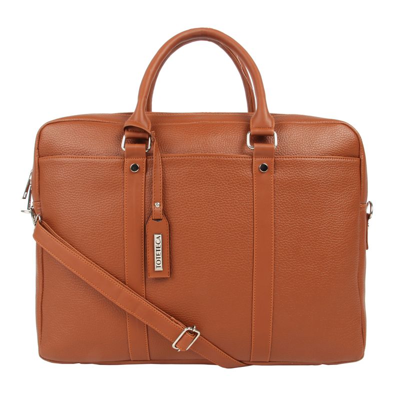 Buy Toteteca Double Zip Laptop Bag Brown Online