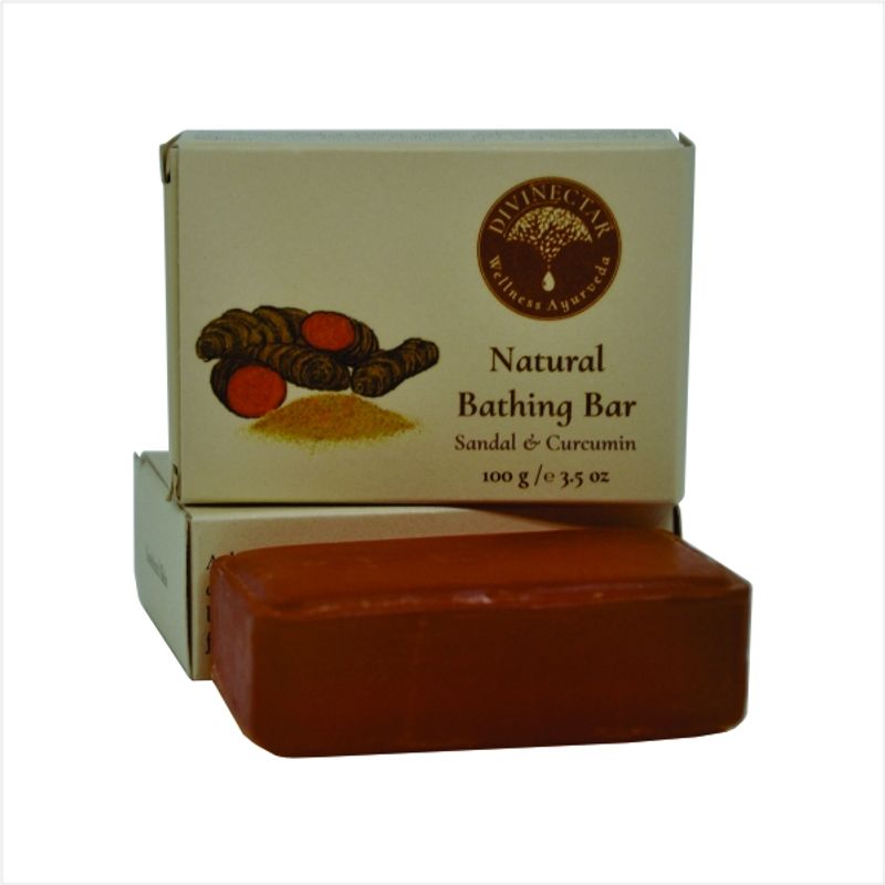 Divinectar Natural Sandal & Curcumin Bathing Bar