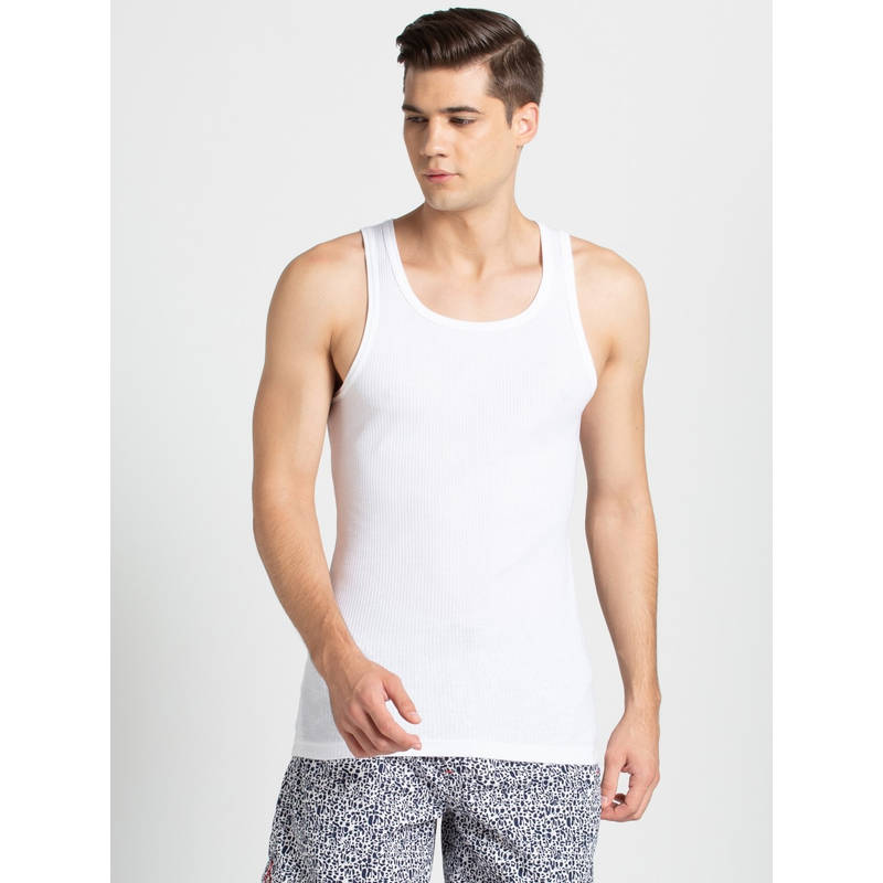 Lot De 2 Débardeurs Jockey Classic - Blanc, Coupe Moderne, Sans Manches, Pour Le Sport Ou Le Quotidien