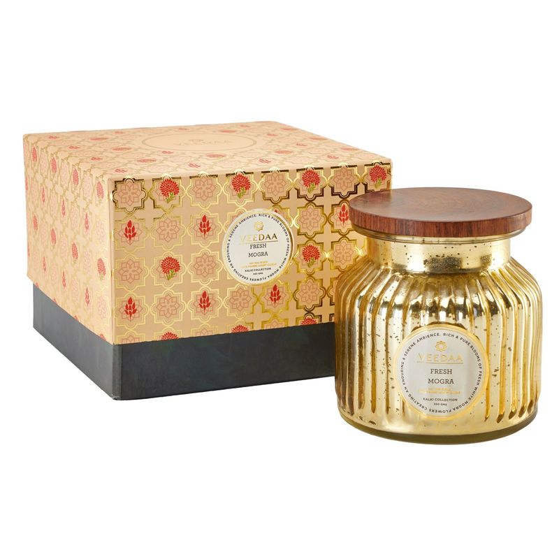 Veedaa Fresh Mogra Mercury Glass Scented Candle