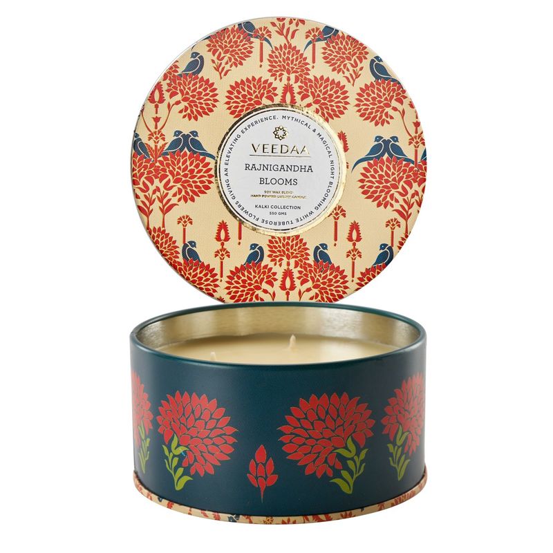 Veedaa Rajanigandha Blooms 3 Wick Tin Scented Candle
