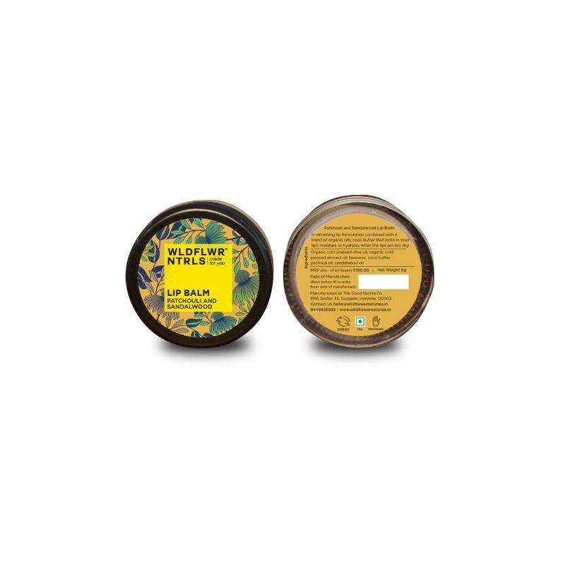 Wildflower Naturals Patchouli And Sandalwood Lip Balm