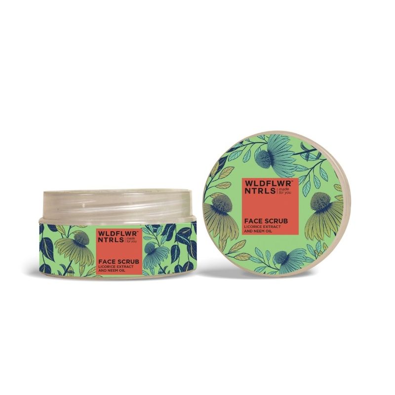 Wildflower Naturals Clarifying & Toning With Licorice Extract And Neem Oil Face Scrub