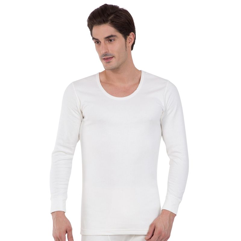 Buy Jockey Off White Thermal Long Sleeve Vest - White Online