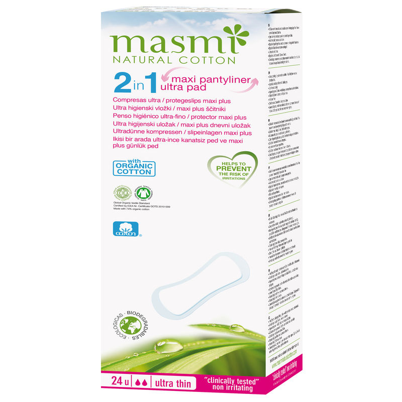 Masmi Organic Cotton 2 in 1 Maxi Plus Ultra Pads