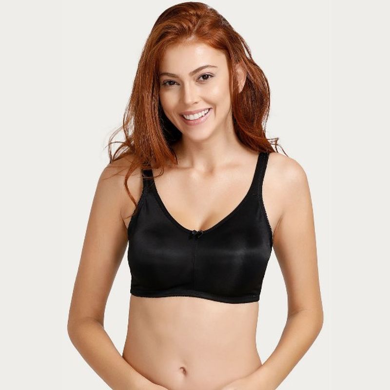 Zivame True Curv Single Layered Wirefree Bra - Black (36DD)