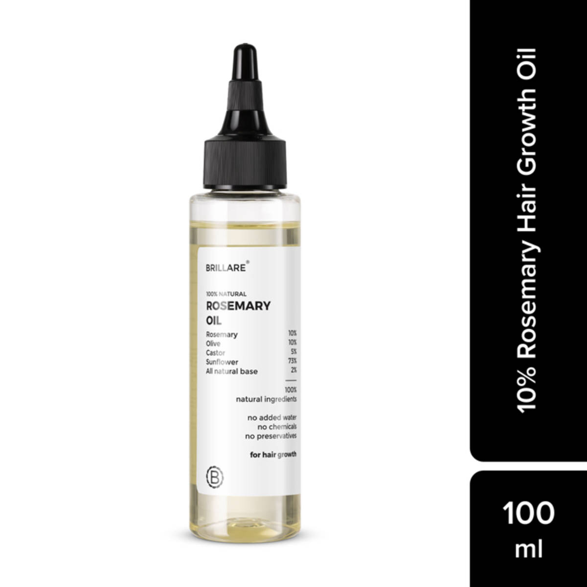 Brillare 10% Rosemary Hair Oil for Hair Growth Reduces Hair ...