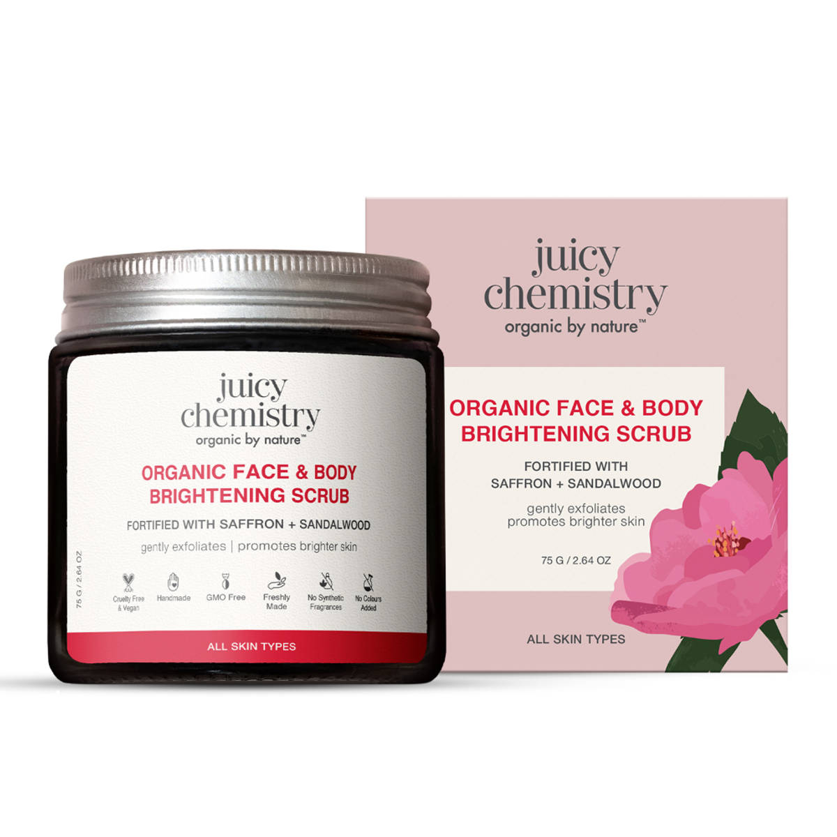Juicy Chemistry Face & Body Brightening Scrub Fortified with...