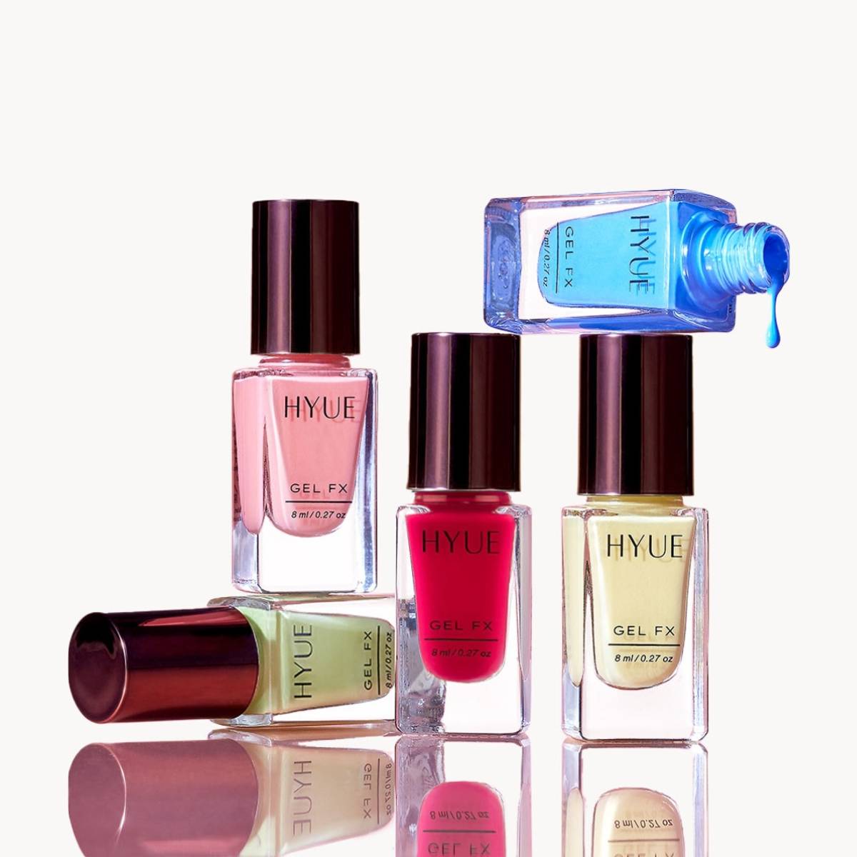 HYUE Spring Summer Pastels Gel Fx Nail Paint - Set Of 5