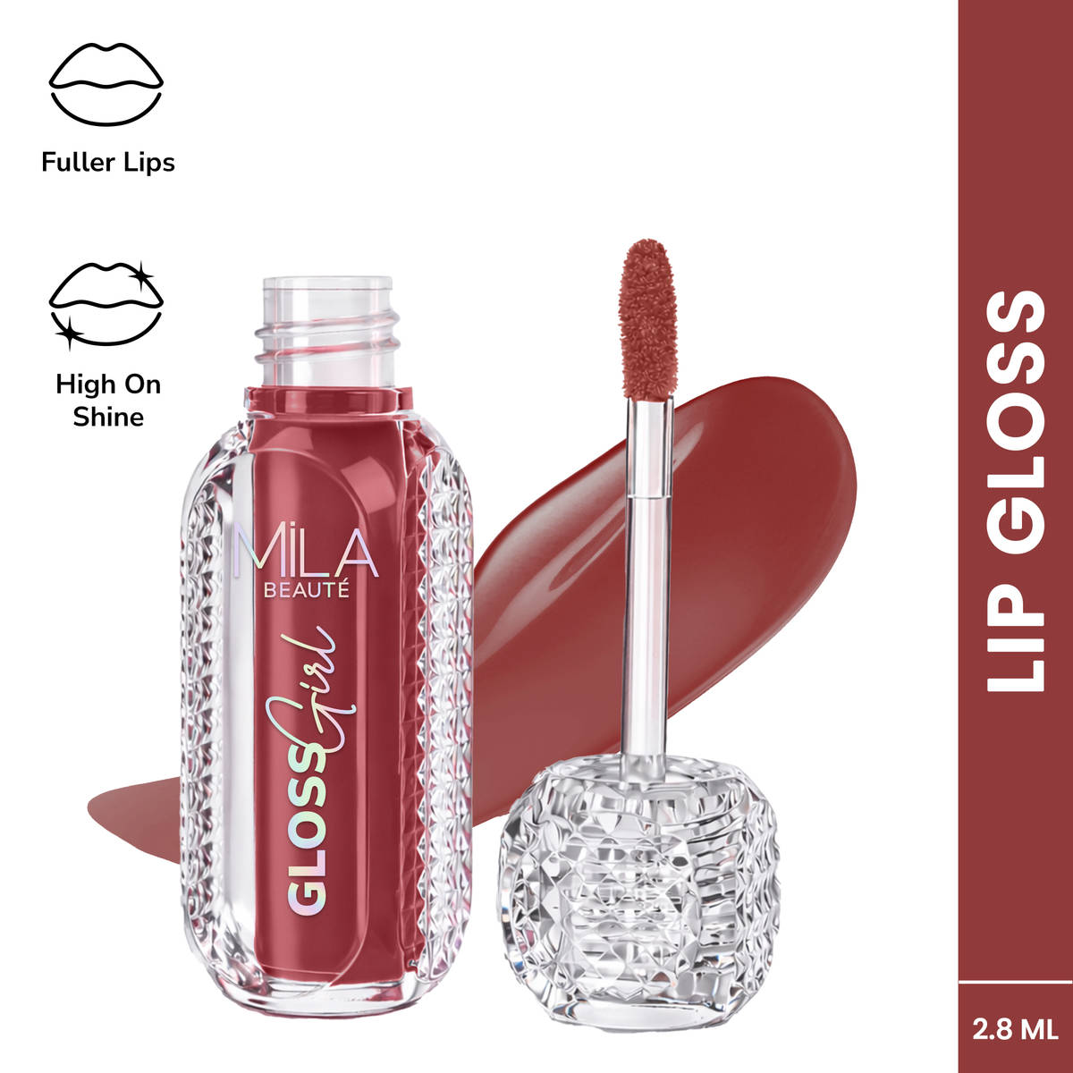 Mila Beauté Gloss Girl Lip Gloss with Fuller-Lip Effect & Ex...