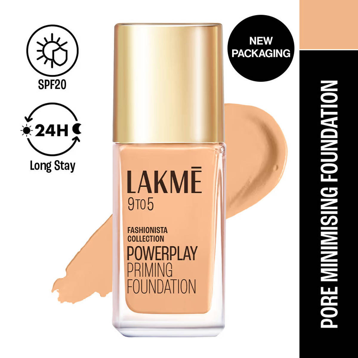 Lakme 9 To 5 Powerplay Priming Foundation, Built In Primer, ...