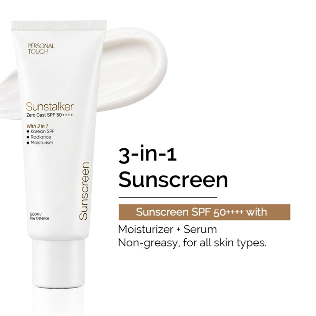 Personal Touch Sunstalker Aqua Gel Sunscreen SPF 50 PA+++ - ...