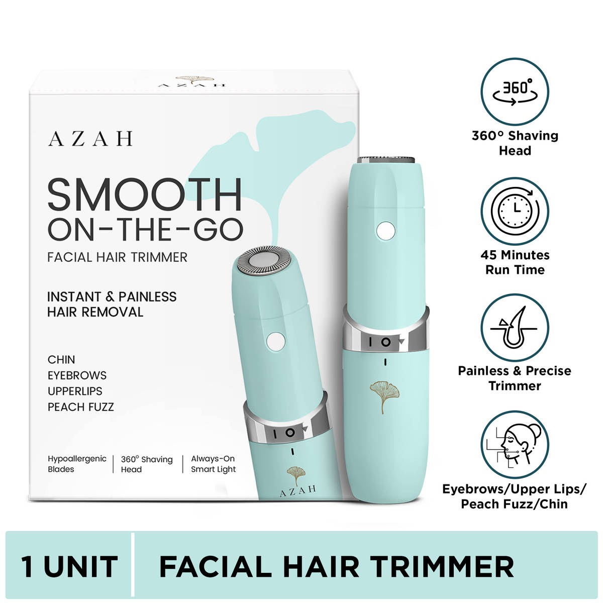 Azah Smooth Skin On-The-Go Facial Hair Trimmer