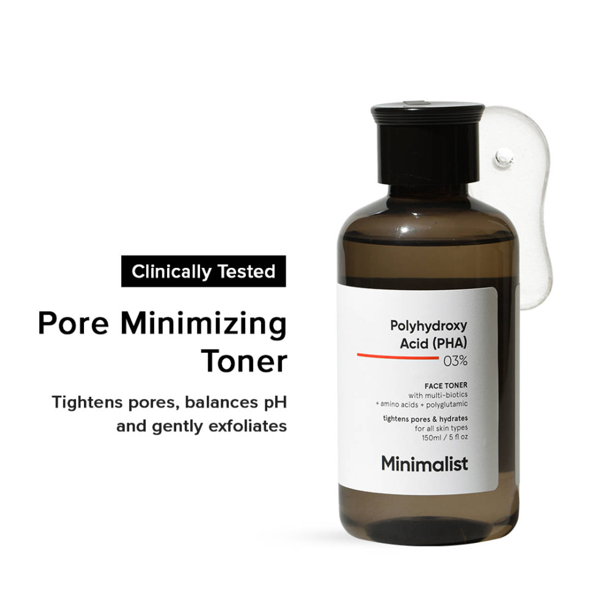 Minimalist 3% Polyhydroxy PHA Face Toner With Multi Biotics ...
