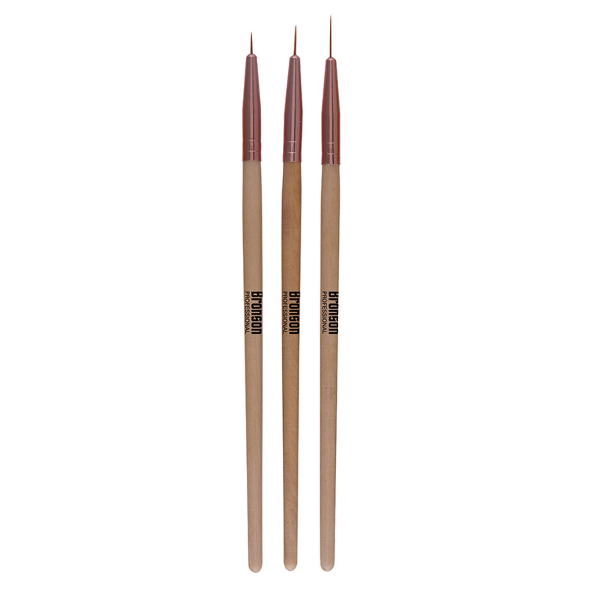 Bronson Professional Nail Art Zero Point Gel Liner Brush Set