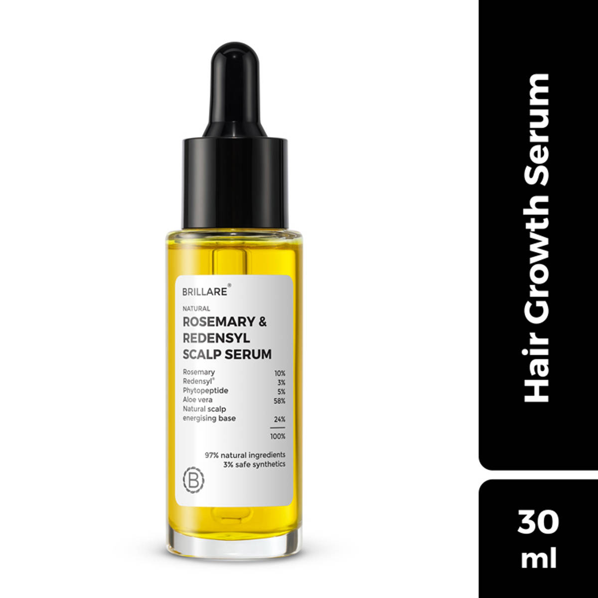 Brillare 10% Rosemary & 3% Redensyl Hair Growth Serum with 3...