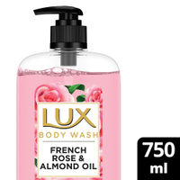 Lux Body Wash, Super Saver XL Pump With Soft Skin French Rose & Almond Oil
