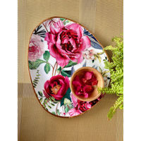 Faaya Gifting Wood Oval Platter Large with Dip Bowl - Tudor Blooms