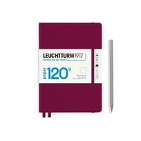 Leuchtturm1917 120G Edition Medium A5-Size Hard Cover Notebook (Plain) - Port Red