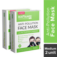 Bodyguard Anti Pollution Mask with Activated Carbon - Pack of 2