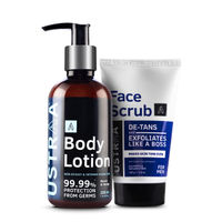 Ustraa Body Lotion - Germ Control & De-tan Face Scrub