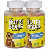Nutribears Calcium + Vitamin D For Kids And Teens, For Strong Teeth & Bones, Pack Of 2