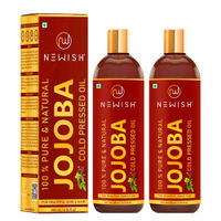 Newish Cold Pressed Jojoba Oil for Skin & Hair Growth - Pack of 2