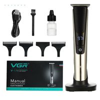 VGR V-178 Digital Display 120 Mins Runtime 600 Mah Li-Ion Battery Fast Charge Hair Clipper/Trimmer