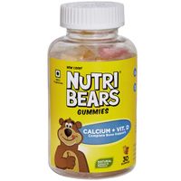 Nutribears Calcium + Vitamin D Gummies For Kids And Teens, For Strong Teeth & Bones