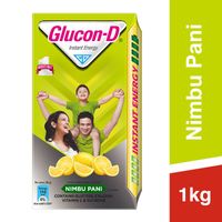 Glucon D Instant Energy Health Drink Nimbu Pani - Refill
