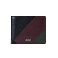 Da Milano Black and Burgundy Frenzy Leather Mens Wallet