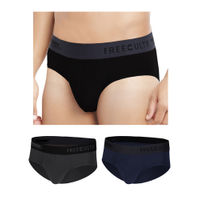 FREECULTR Anti-Microbial Air-Soft Micromodal Underwear Brief Pack Of 3 - Multi-Color