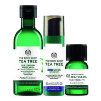 The Body Shop Tea Tree Facial Wash, Night Lotion & Oil Combo