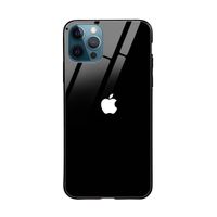 ToCloset Solid Black Iphone 12 Glass Case Cover
