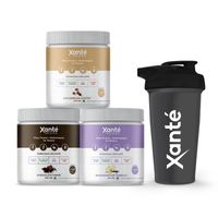 Xante Trial Combo - Whey Protein- Chocolate Fudge, Madagascar Vanilla, Colombian Coffee+free Shaker
