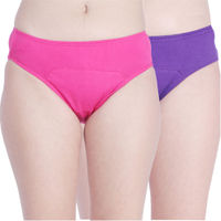 Adira Women's Value Pack of 2 Period Hipsters/Period Panty - Multi-Color
