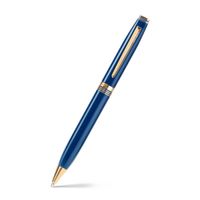 Lapis Bard Contemporary Ballpoint Pen Blue With Gold Trims