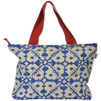 Pick Pocket Indigo Floral Printed Tote Bag