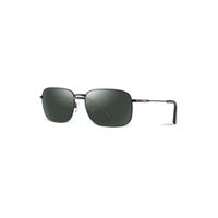 PARIM Polarized Men's Rectangular Sunglasses Black Frame / Grey Lenses